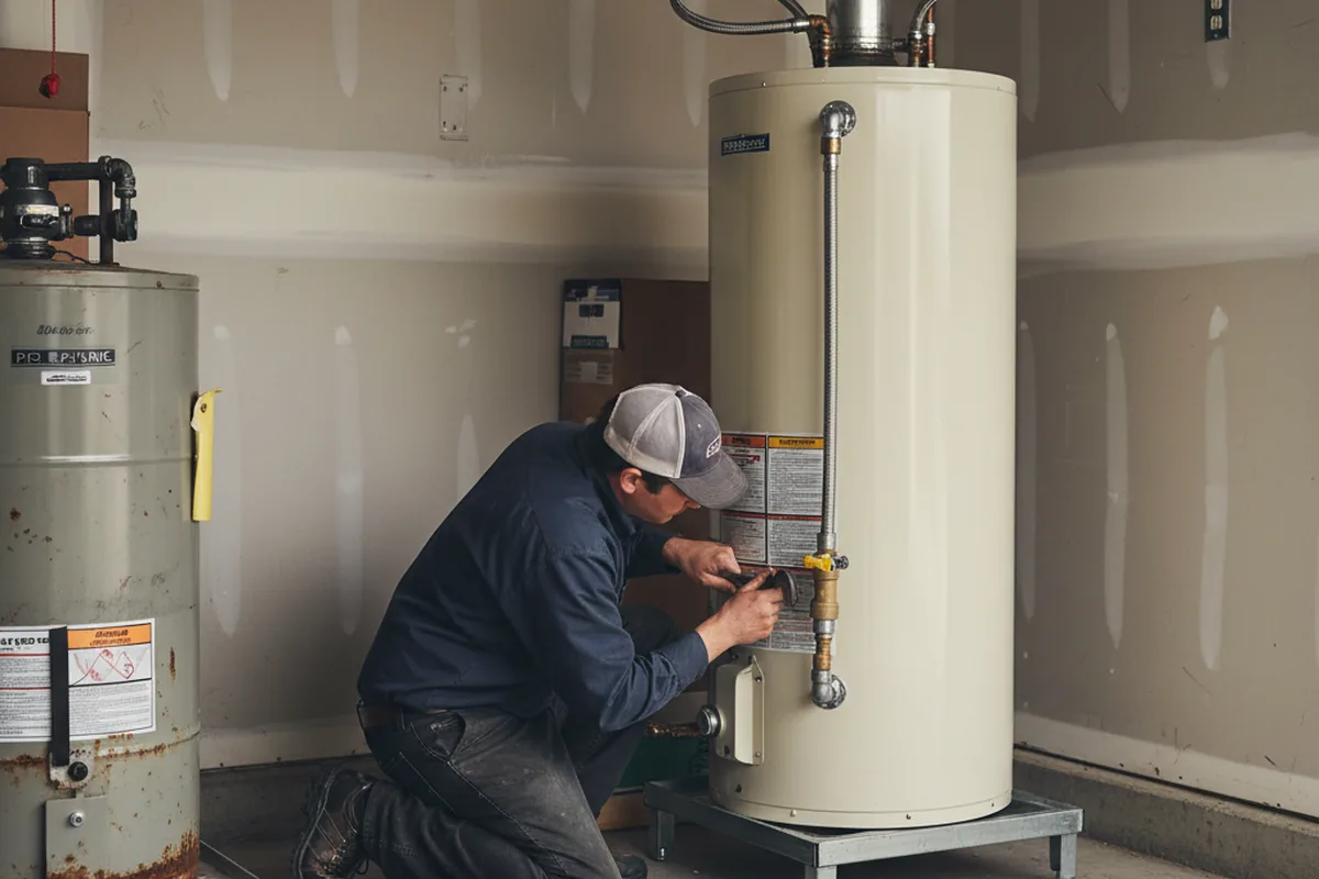 Water heater and shutoff valve replacement in Riverdale
